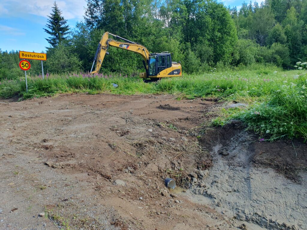 P-platsen har just iordningställts (jpg).