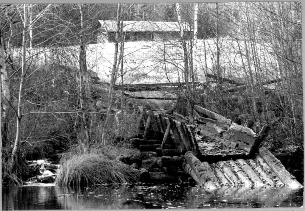 Kvarnforsen från Kvarnplatsen hösten 1974.