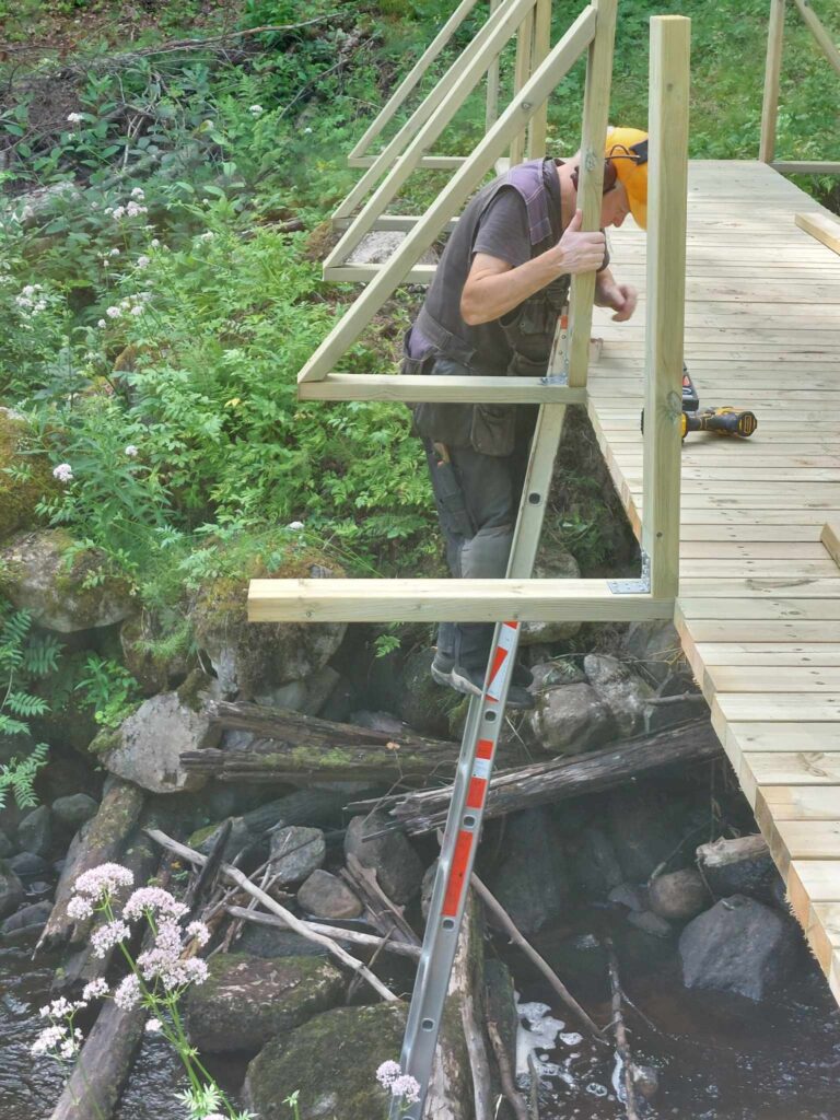 Eric Bergner bygger Sågforsbron.